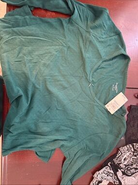 Charter Club Teal Green Long Sleeve Pajama Top